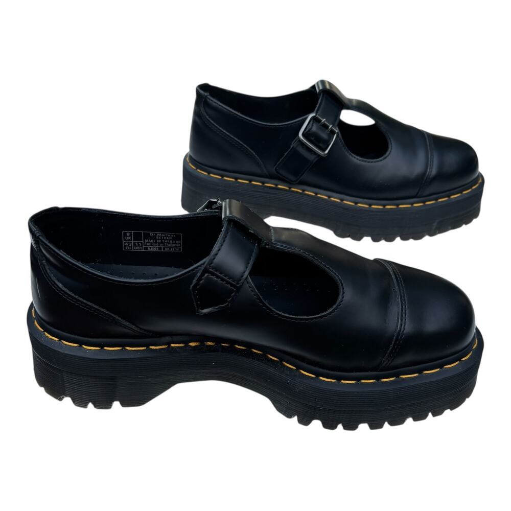 Dr Martens Bethan Smooth Leather Platform Mary Jane Shoe Women Size 11 - Picture 3 of 10
